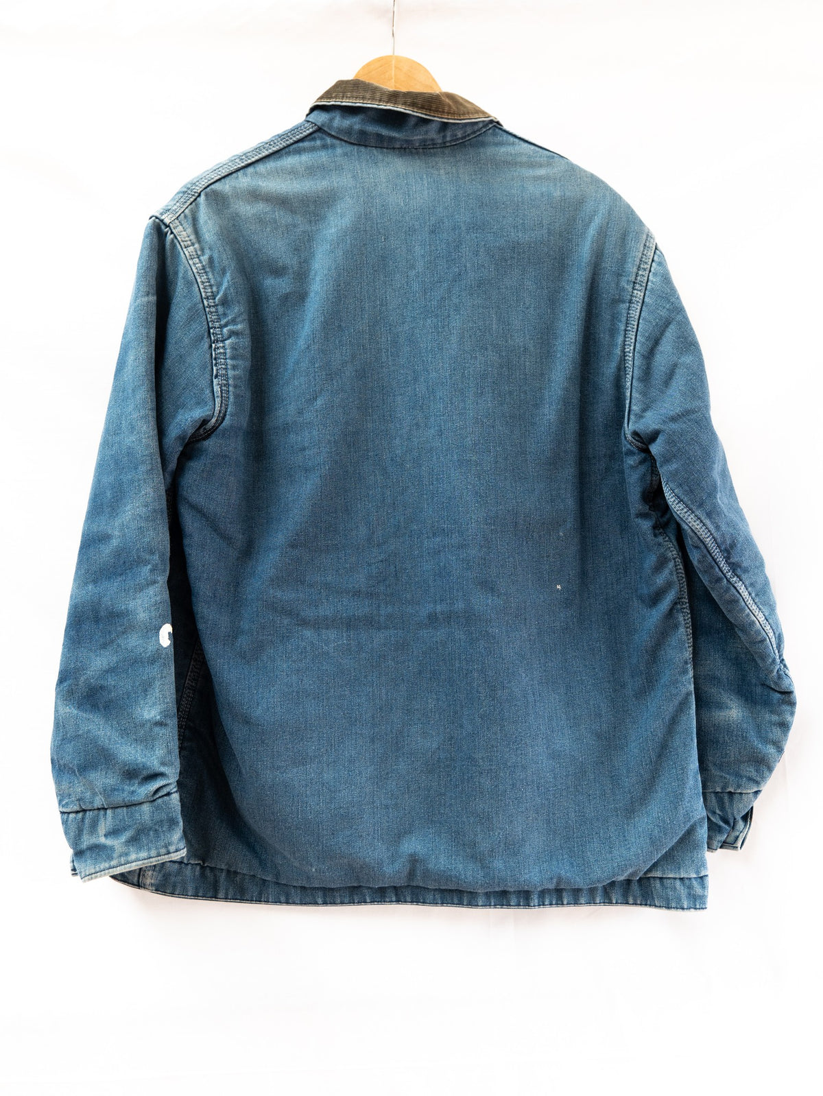 Blue Zip Work Jacket with Contrast Collar — garment photograph 2