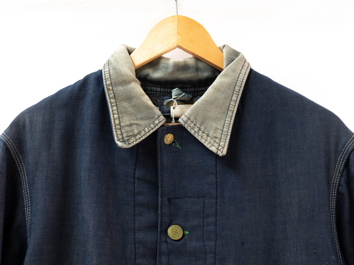 Dark Blue Button Chore Jacket — garment photograph 2