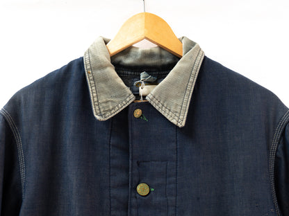 Dark Blue Button Chore Jacket — garment photograph 2
