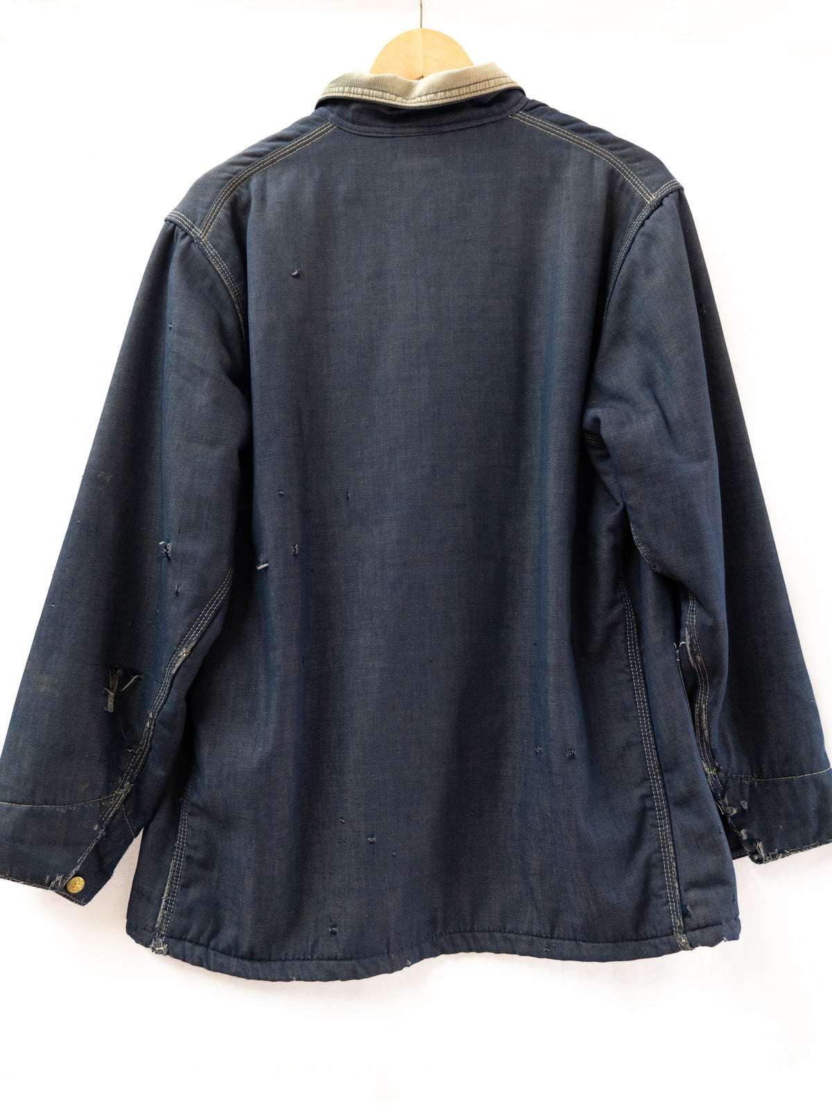 Dark Blue Button Chore Jacket — garment photograph 3