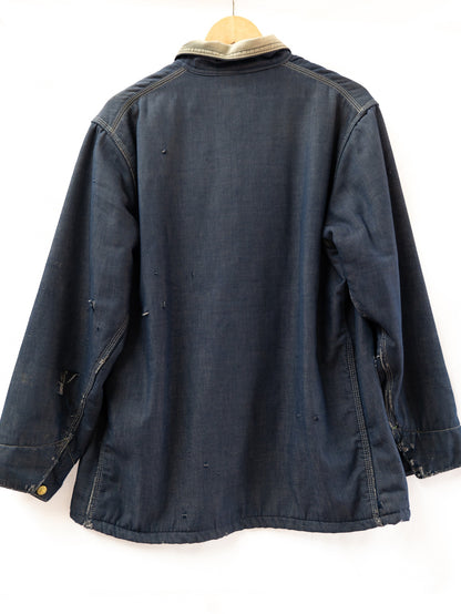 Dark Blue Button Chore Jacket — garment photograph 3