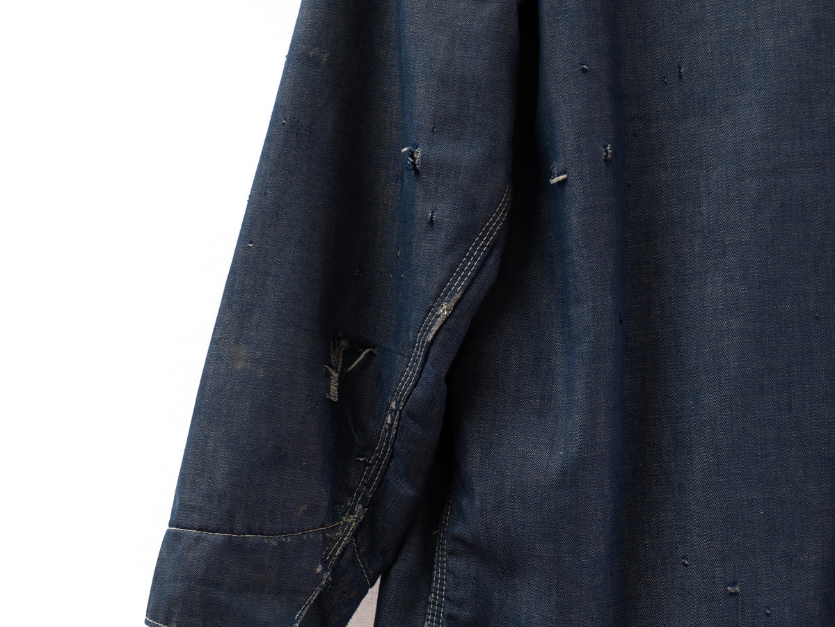 Dark Blue Button Chore Jacket — garment photograph 4