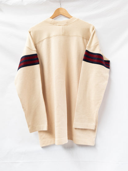 P Letter Sports Sweatshirt — Cream — garment photograph 3