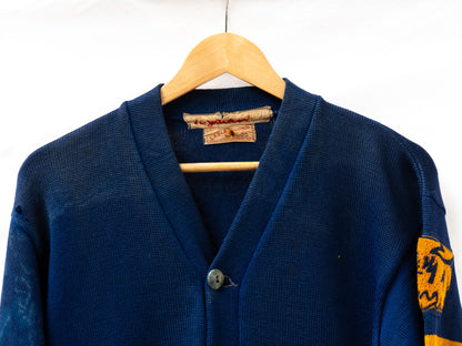 Navy B Letterman Cardigan — garment photograph 2