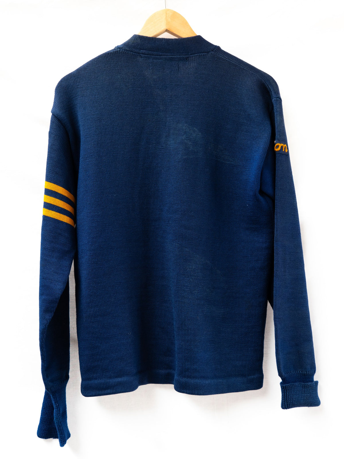 Navy B Letterman Cardigan — garment photograph 3