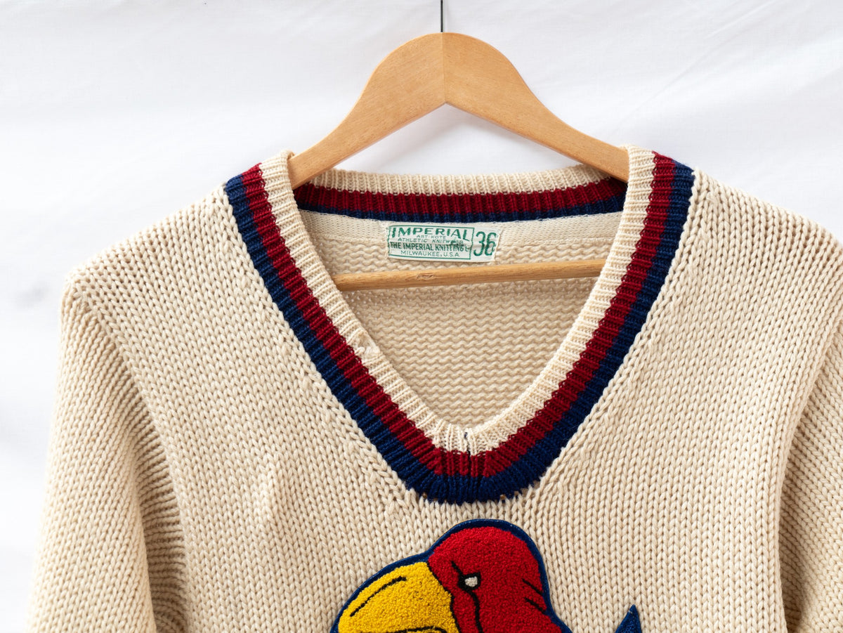 Kansas Jayhawks V-Neck Jumper — garment photograph 2