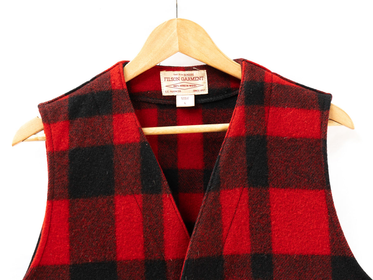 Red & Black Check Waistcoat — garment photograph 2