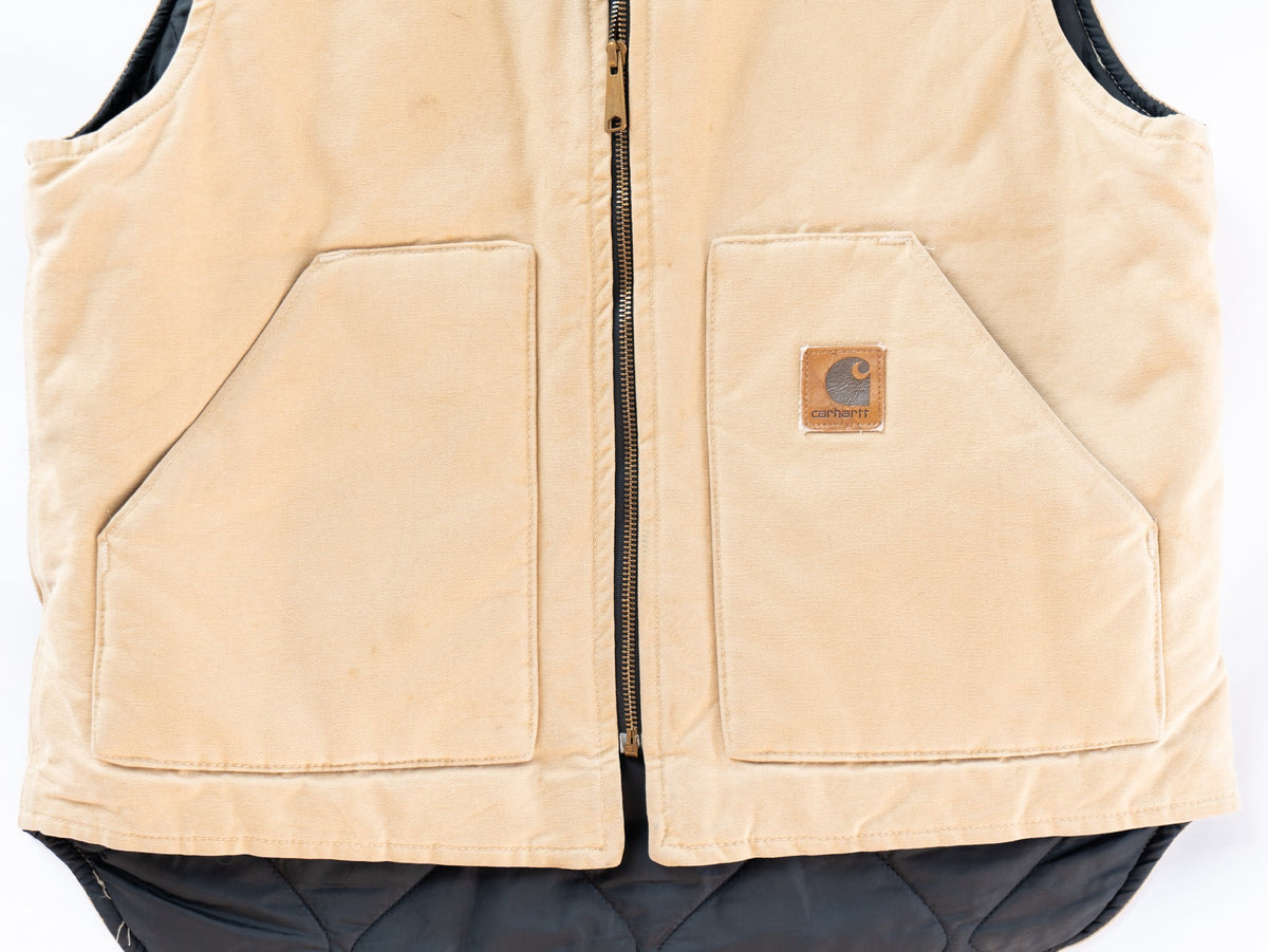 Carhartt Tan Zip Work Vest — garment photograph 3