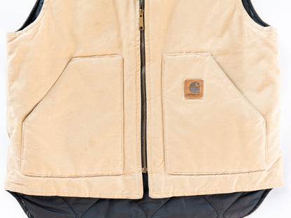 Carhartt Tan Zip Work Vest — garment photograph 3
