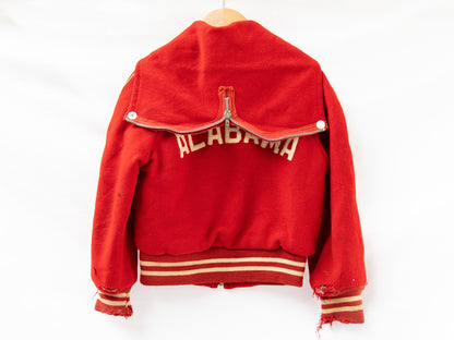 Small Red Hooded Varsity Jacket — garment photograph 4