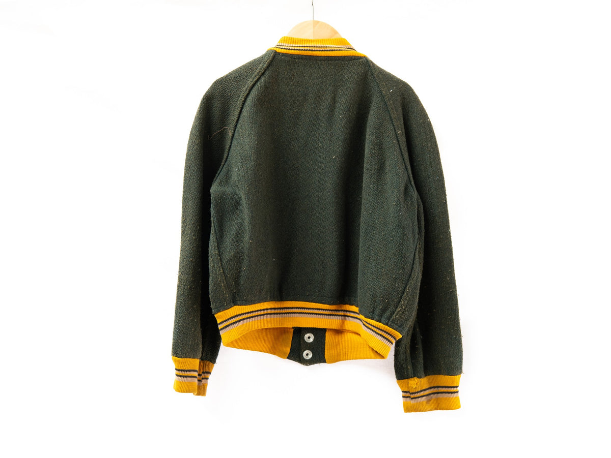 Small Black & Yellow Varsity Jacket — garment photograph 3