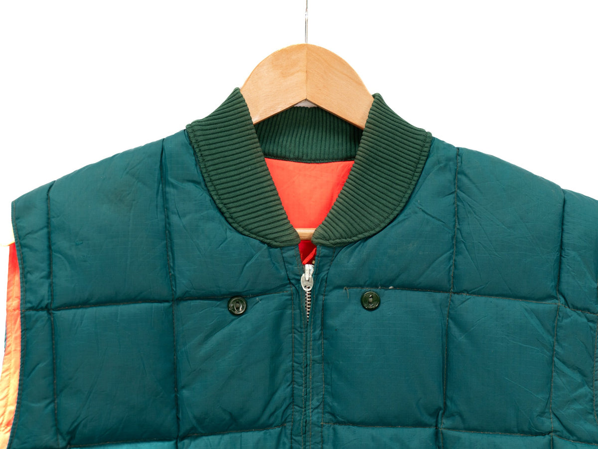 Teal & Orange Padded Zip Vest — garment photograph 2