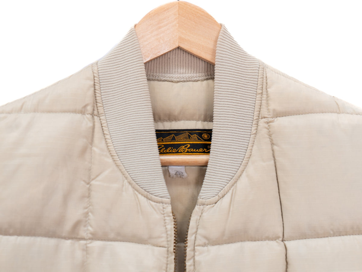 Cream Padded Zip Vest — garment photograph 2