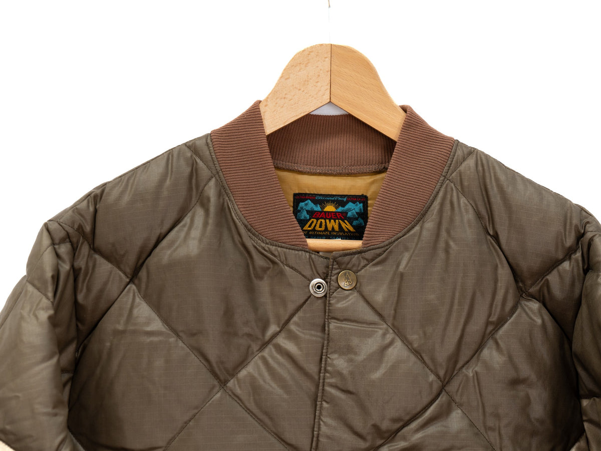 Olive Diamond Quilted Bomber — garment photograph 2