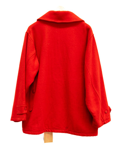 Red Rounded-Collar Field Jacket — garment photograph 3