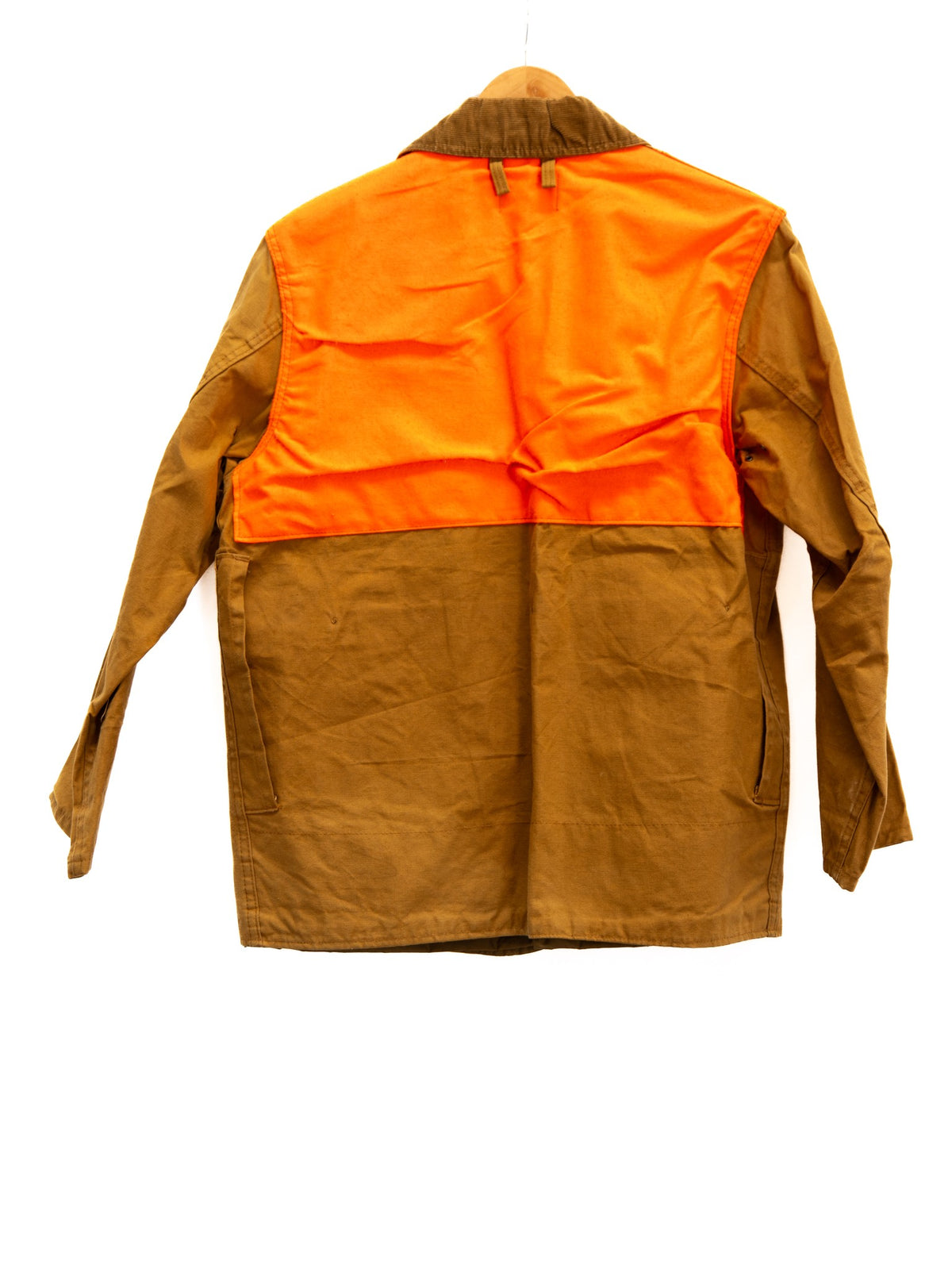 Tan & Orange Long Hunting Jacket — garment photograph 3
