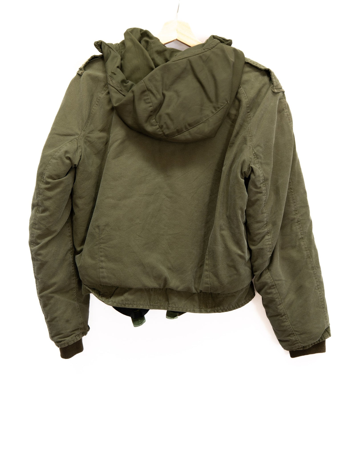 Olive Hooded Flight Jacket — garment photograph 2