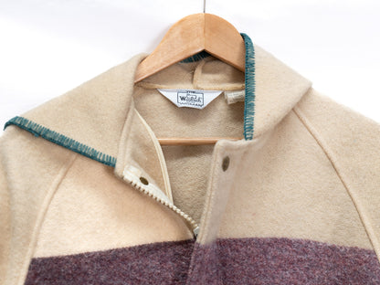 Cream Striped Hooded Jacket — garment photograph 2