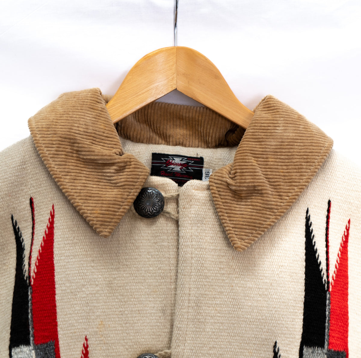 Cream Geometric Panel Coat — garment photograph 2