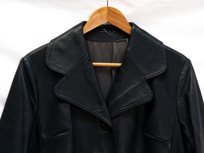 Black Longline Double-Breasted Coat — garment photograph 2