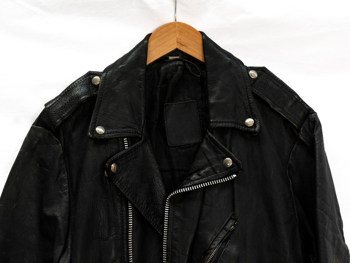 Black Belted Biker Jacket — 143 — garment photograph 2