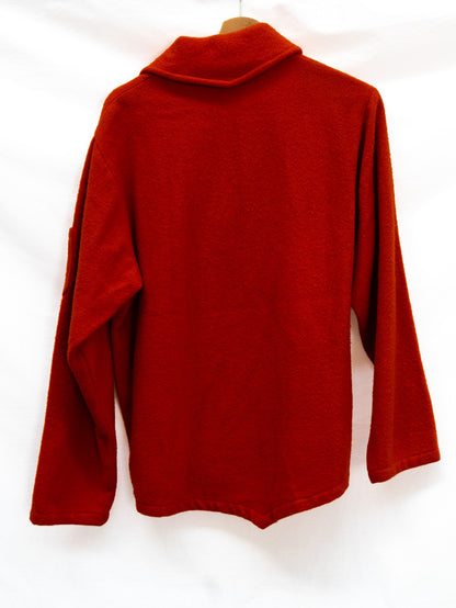 Red A Letter Half-Zip Sweatshirt — garment photograph 3