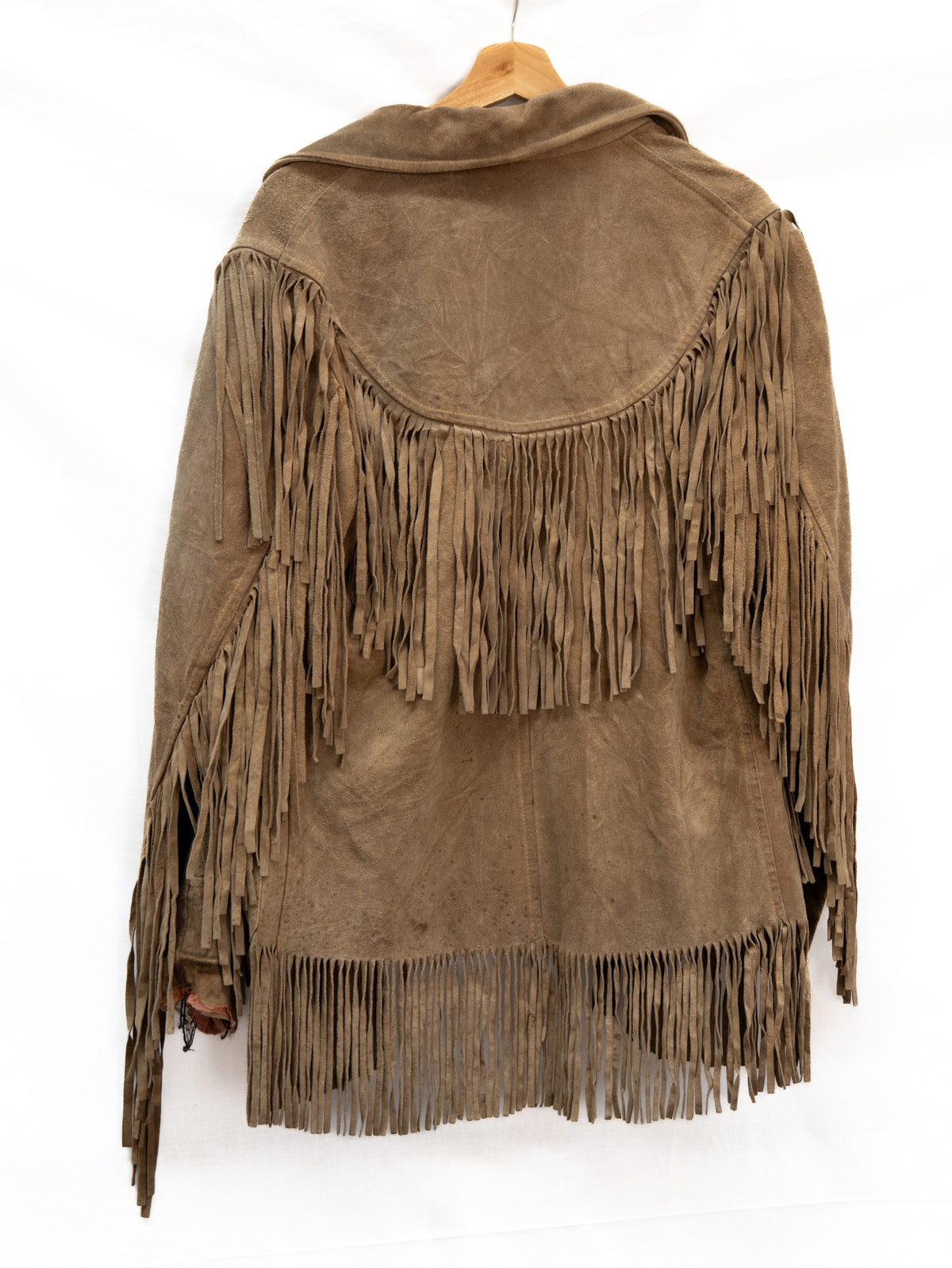 Brown Fringed Lapel Jacket — garment photograph 3