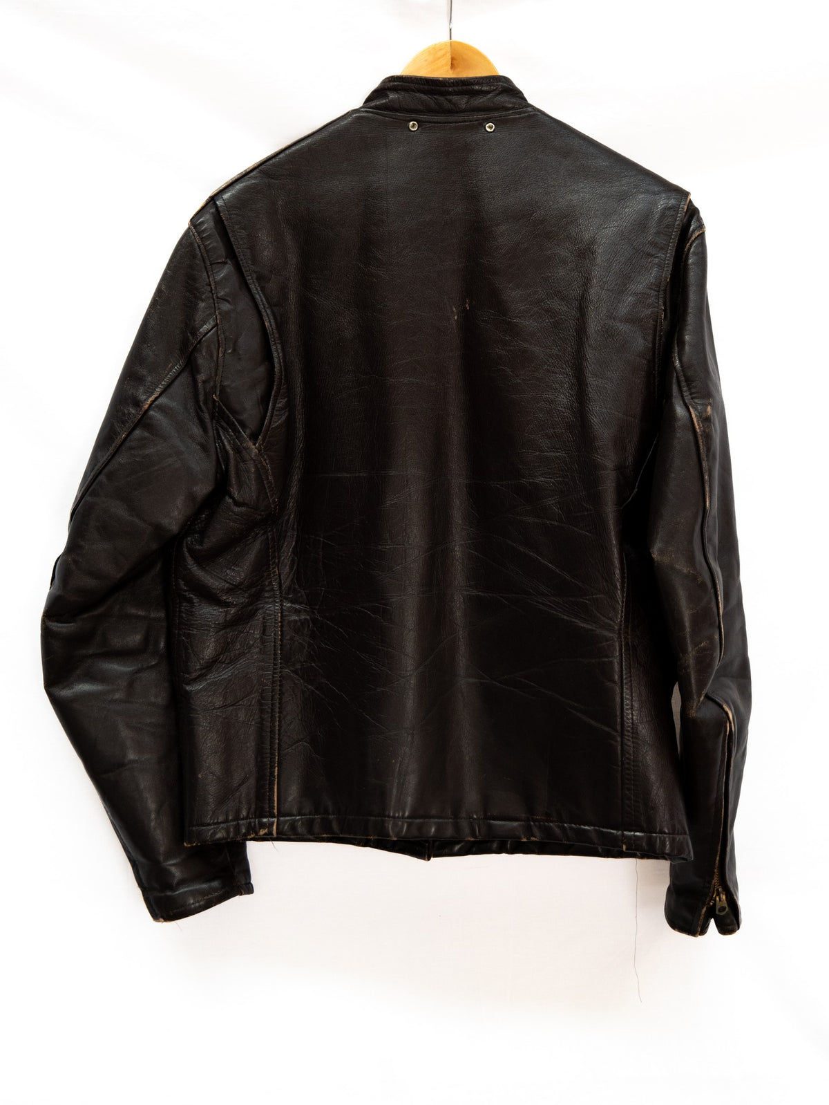 Dark Brown Zip Bomber Jacket — garment photograph 3