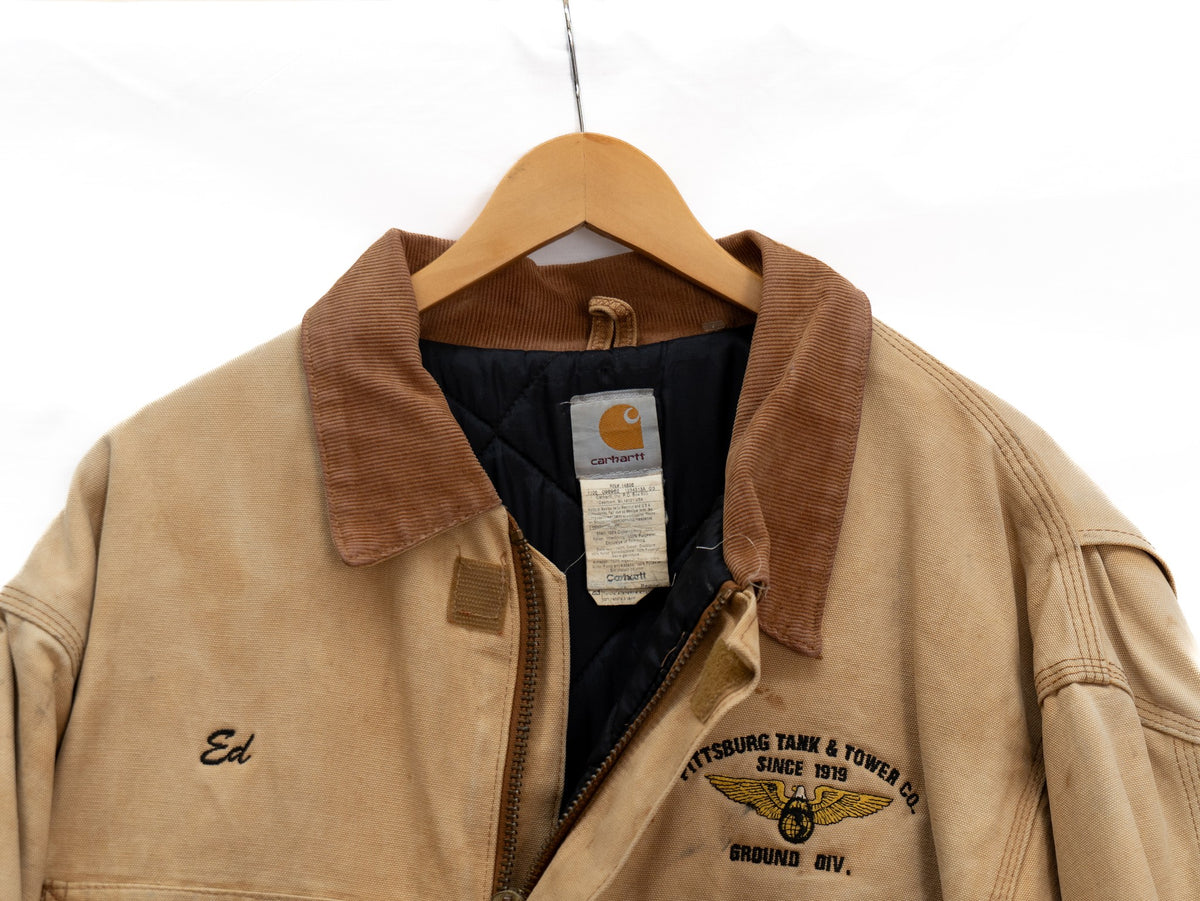 Carhartt Tan Patched Work Jacket — garment photograph 2