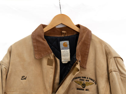 Carhartt Tan Patched Work Jacket — garment photograph 2