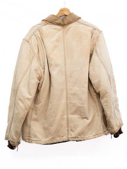 Cream Distressed Work Jacket — garment photograph 3