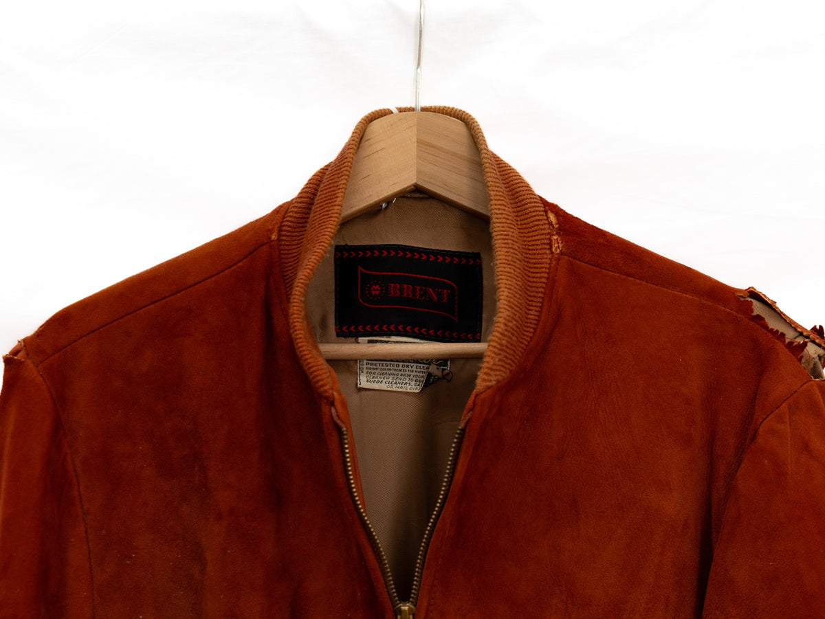 Rust Zip Bomber Jacket — garment photograph 3