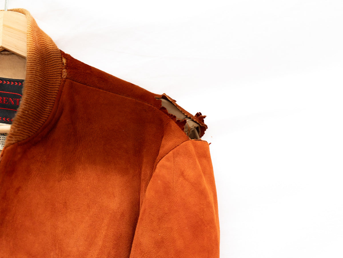 Rust Zip Bomber Jacket — garment photograph 4