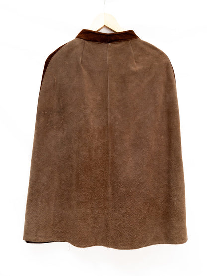 Brown Flower Appliqué Zip Jacket — garment photograph 3