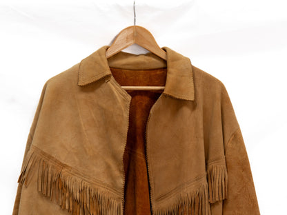 Tan Fringed Western-Style Jacket — garment photograph 2