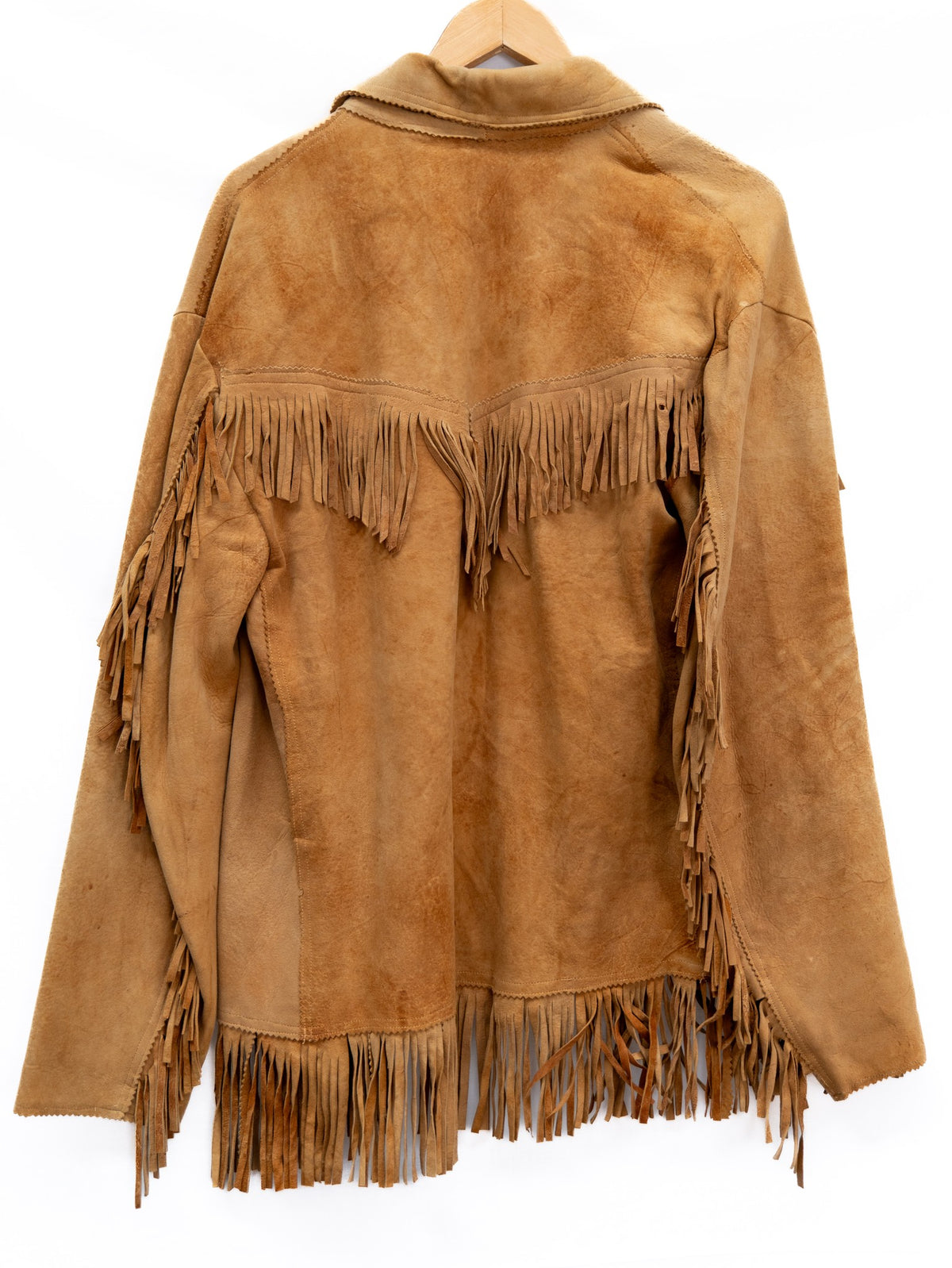 Tan Fringed Western-Style Jacket — garment photograph 3