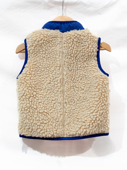 Cream & Blue Fleece Vest — garment photograph 3