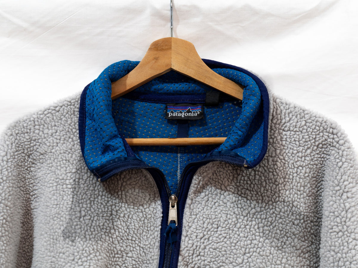 Grey Fleece with Navy Zip & Blue Collar — garment photograph 2