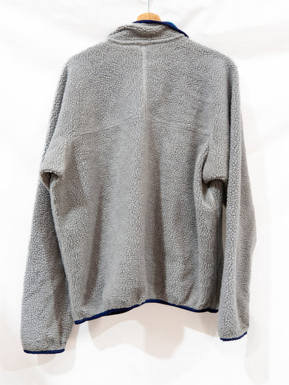 Grey Fleece with Navy Zip & Blue Collar — garment photograph 3