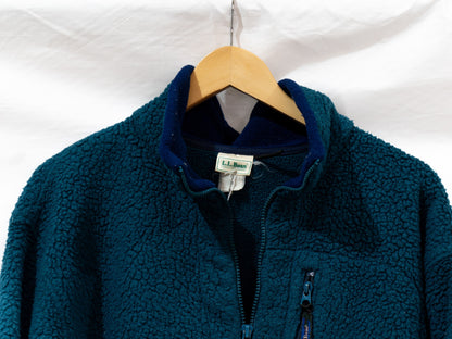 Teal Textured Zip Fleece — garment photograph 2