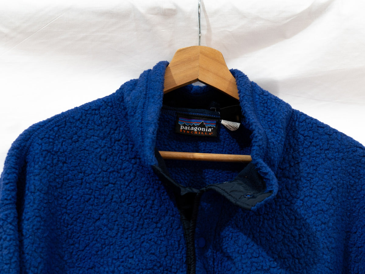 Blue Textured Zip Fleece — garment photograph 2
