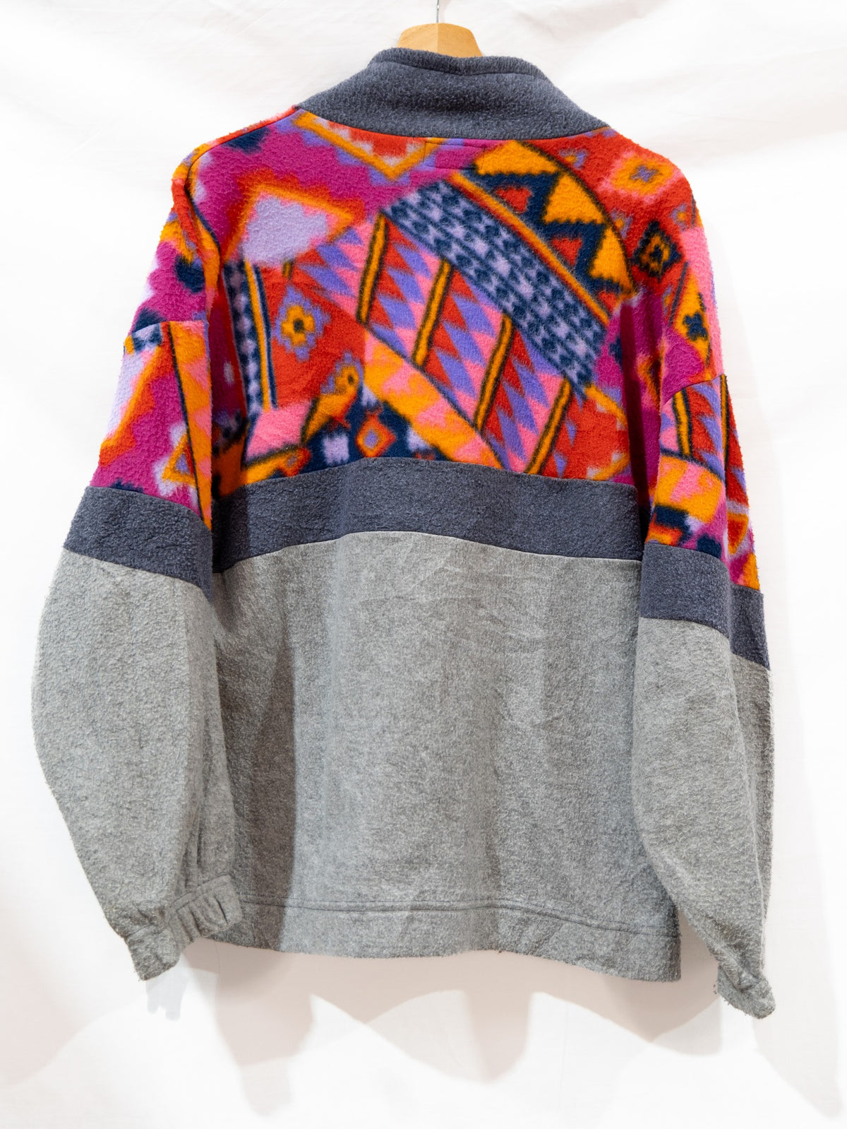 Multicolour Yoke Snap-Front Fleece — garment photograph 3