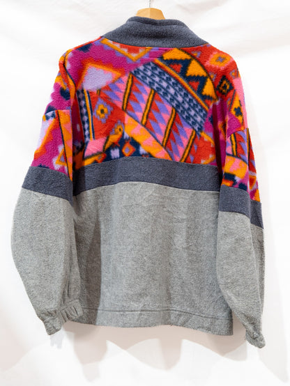 Multicolour Yoke Snap-Front Fleece — garment photograph 3