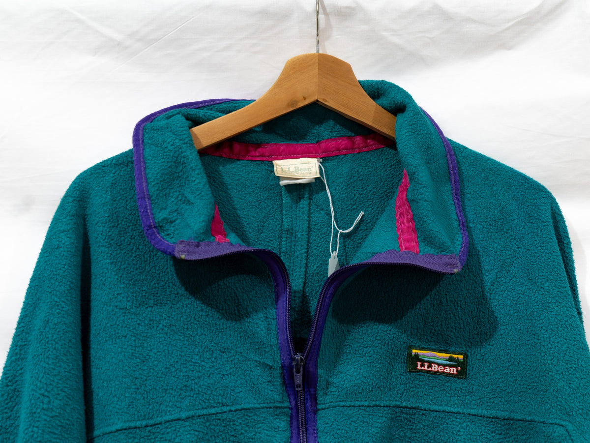 Teal Fleece with Purple Trim — garment photograph 2