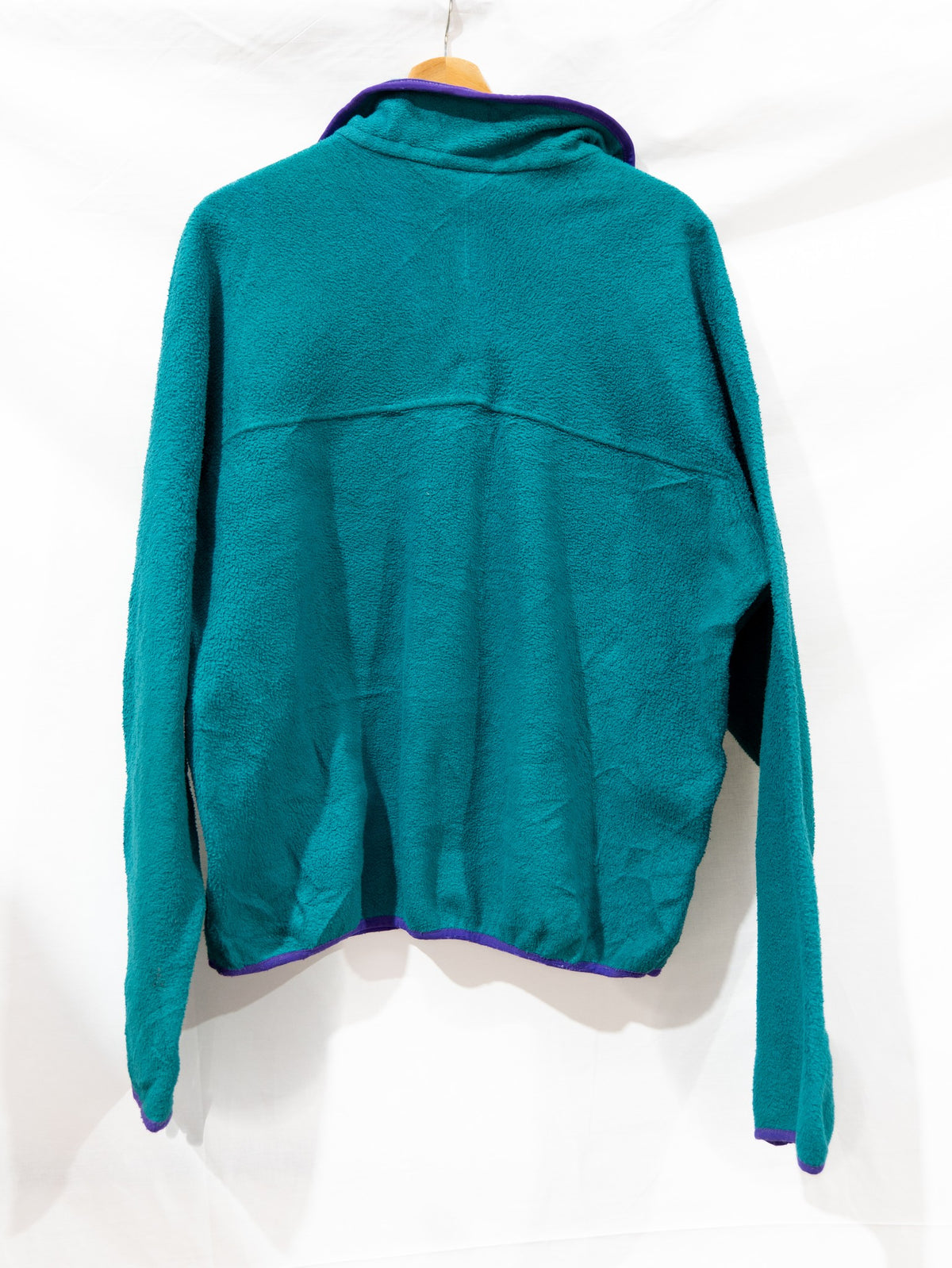 Teal Fleece with Purple Trim — garment photograph 3