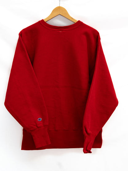 Champion Red Logo Sweatshirt — garment photograph 3