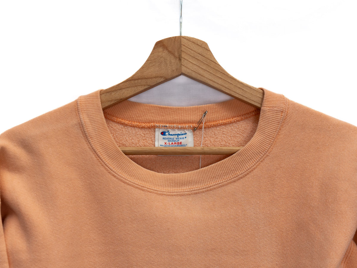 Champion Peach Logo Sweatshirt — garment photograph 2