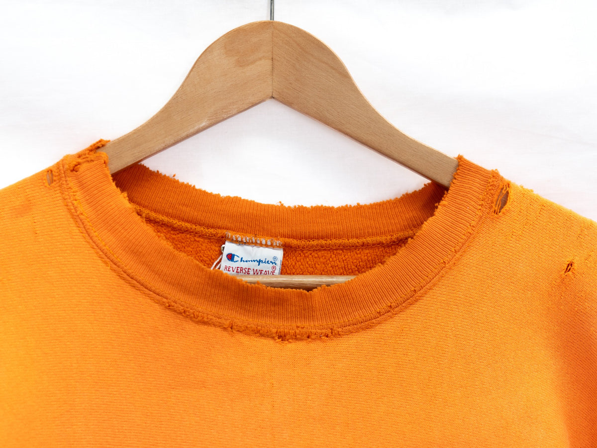 Champion Orange Logo Sweatshirt — garment photograph 3