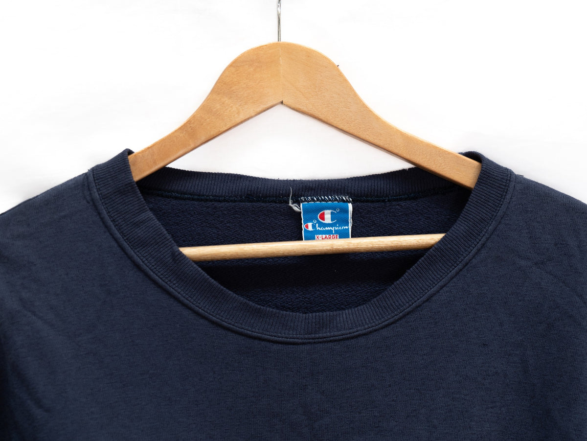 Michigan College Sweatshirt — Navy — garment photograph 2