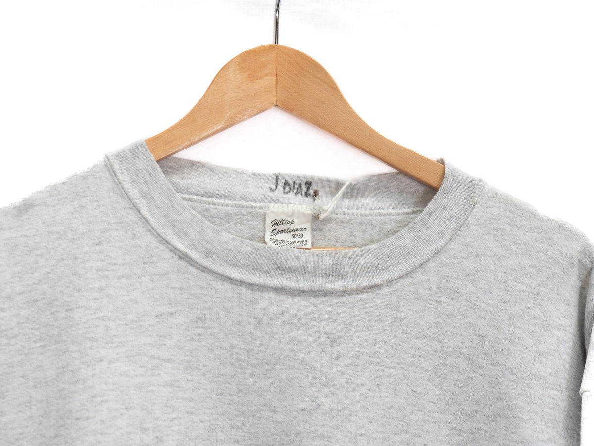 Grey Plain Crewneck Sweatshirt — garment photograph 2